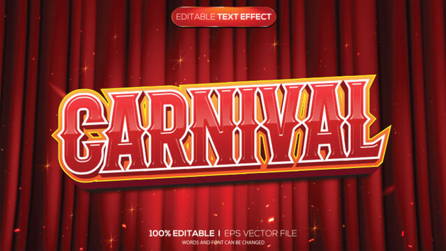 3D text effect carnival theme