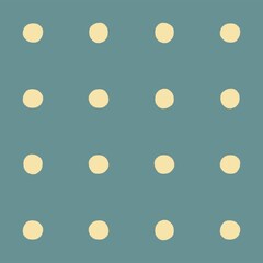 Simple yellow polka dot pattern on a teal background for design © Syaima Levantine