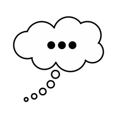 Fototapeta premium Thought Bubble with Three Dots
