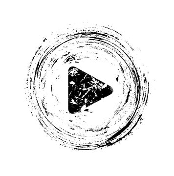 Grunge play button