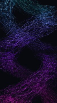 Seamless vertical video of connecting 3D data network nodes