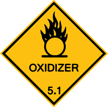Oxidizer 5.1 Chemical Hazard Safety Warning Sign