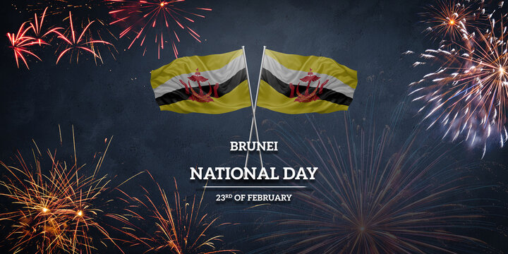 National flag of Brunei for anniversary Independence day holiday