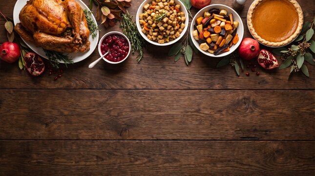 Celebrate thanksgiving with a delicious feast roasted turkey cranberry sauce stuffing and all the traditional trimmings