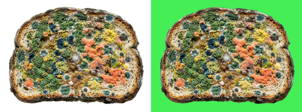 Slice of moldy bread