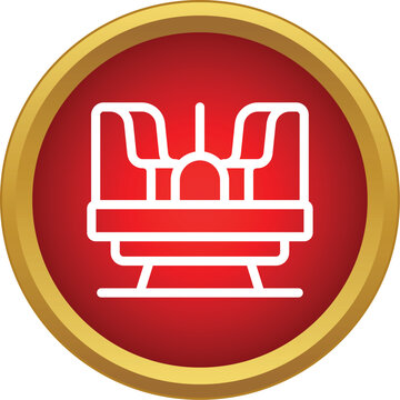 Amusement park spinning attraction icon representing fun and entertainment