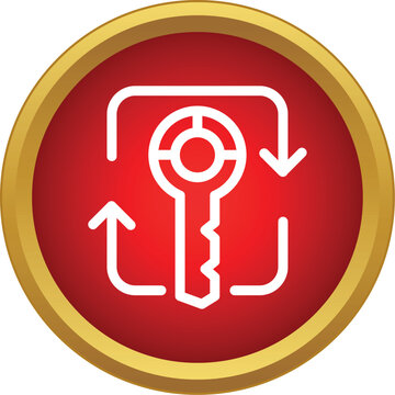 Key refresh icon representing password change and cyber security