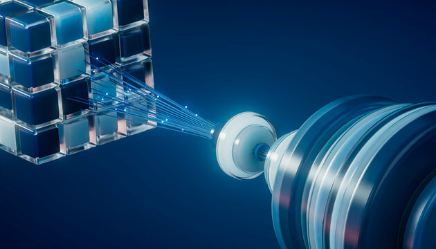 3D data flow linking glass modules for digital infrastructure