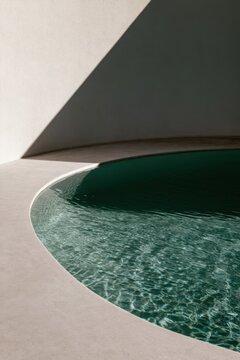 Modern abstract composition featuring soft organic shapes elements to convey a sense of calm and clarity on a minimalist background.