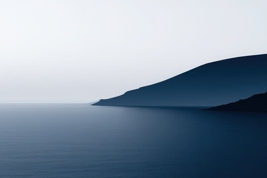 Modern abstract composition featuring soft organic shapes elements to convey a sense of calm and clarity on a minimalist background.