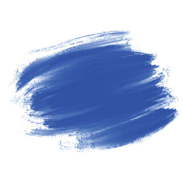Abstract blue watercolor brush stroke on white background