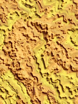 Seamless elevation map tile with wavy contour lines, map, nature