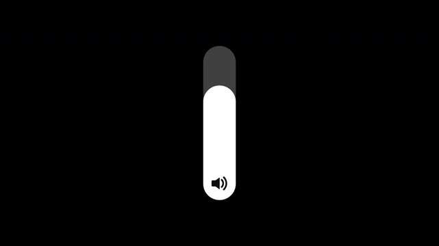 Audio Sound Level Volume Slider Loop Motion Graphic Ui On Black