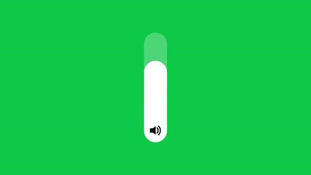 Media Player Audio Volume Slider Control Loop Graphic On Green Screen