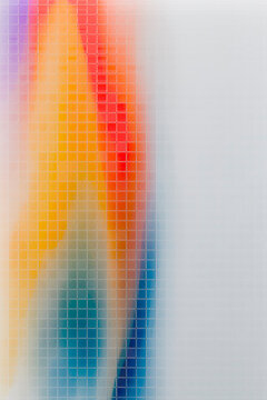 3D Rainbow Gradient Glass Grid Modern Color Background