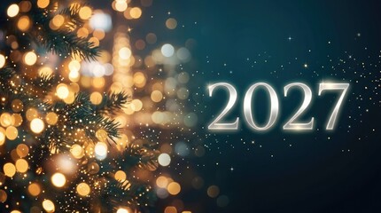 Naklejka premium As the shimmering lights of celebration illuminate the dawn of 2027 we extend heartfelt wishes for a year brimming with joy prosperity and unforgettable