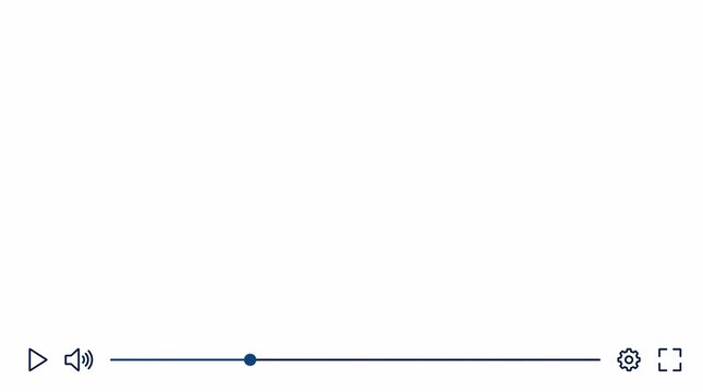 Minimalist Video Player Interface Control Bar