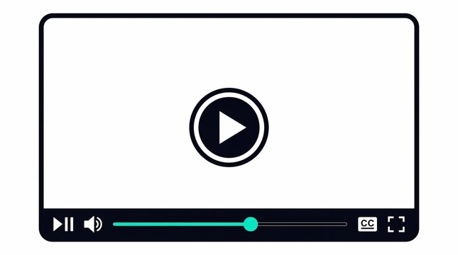 Minimalist Digital Video Player Interface Template