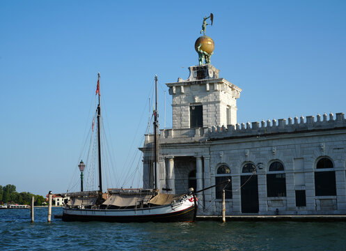 Venice, Italy, ancient customs building Punta Della Dogana architecture