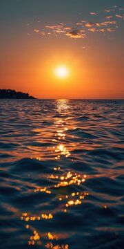 Sunset Over the Ocean