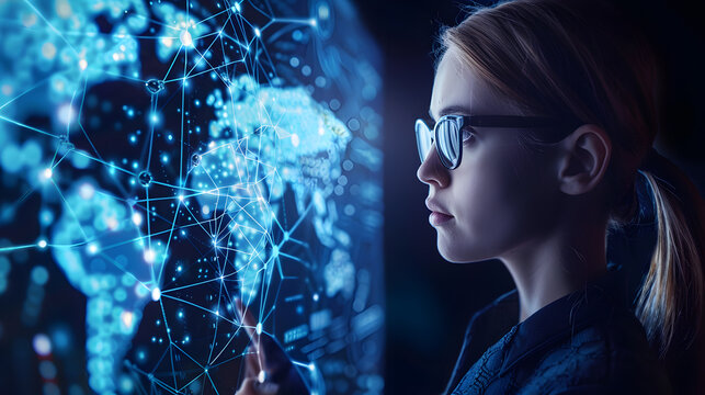 Real time data analytics dashboard showing business insights, trends, performance, and smart decisions