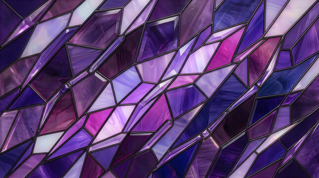 Abstract geometric purple and blue mosaic pattern