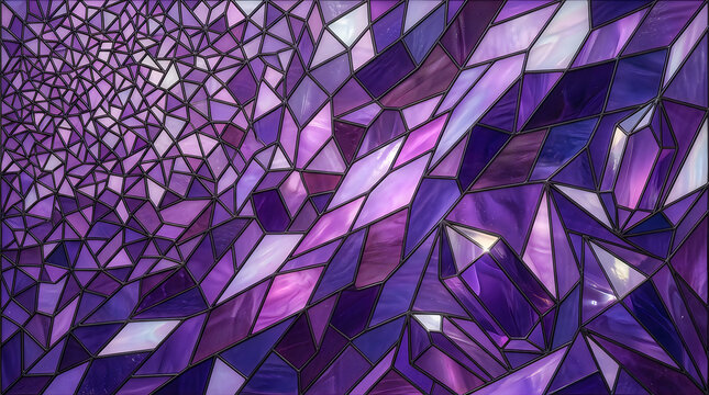 Purple flowers with geometric pixelated effect