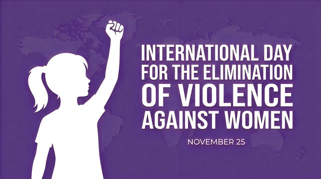 Elimination of Violence Against Women Silhouette Poster Template