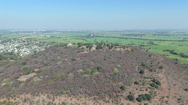 Aerial View of Sanchi Stupa Buddhist Monument Raisen Madhya Pradesh India