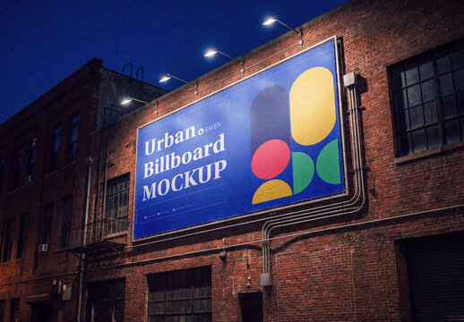 Wall Billboard Mockup