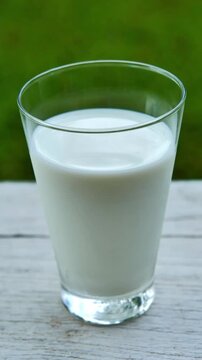 Fresh Milk in a Glass with Natural Light