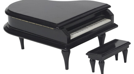 grand piano png, black piano png, piano png, musical instrument png, grand piano, black grand piano, piano keyboard, piano keys,  png on transparent cutout © Babal