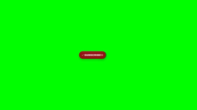Premium 6-second looping animation showing a cursor clicking a Subscribe button, which transforms into a Subscribed state, followed by clicking a notification bell that activates, changes icon, and ri