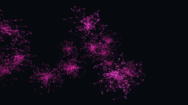 Neural nodes reorganize and cluster in a seamless data network
