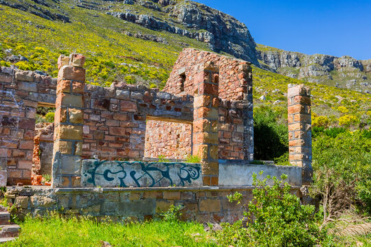 Ruins of East Fort, a military outpost overlooking Hout Bay, Cape Town