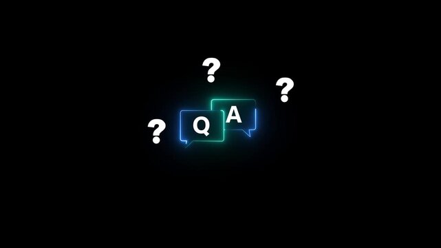 International ask a question day concept, Businessman clicking Q&A or Question and Answer button FAQ( frequency asked questions), question mark, Answer, 4k motion graphic animation.