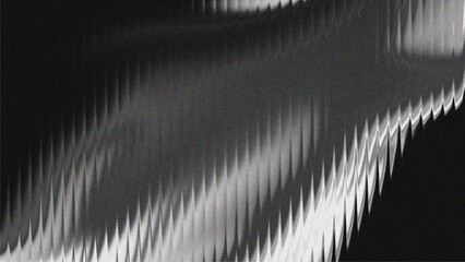 Ribbed glass background with abstract waves and glossy gradient textures in black and white, perfect for modern design, digital surfaces, decorative patterns, or minimal architectural theme . © soepratman