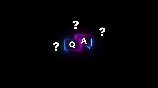 International ask a question day concept, Businessman clicking Q&A or Question and Answer button FAQ( frequency asked questions), question mark, Answer, 4k motion graphic animation.