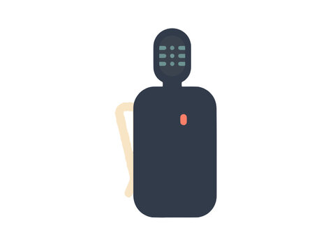 Modern wireless lavalier microphone vector icon for content creators