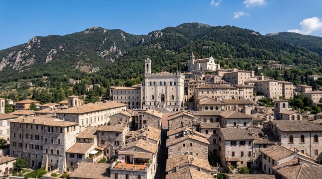 Italy Gubbio Medieval Townscape