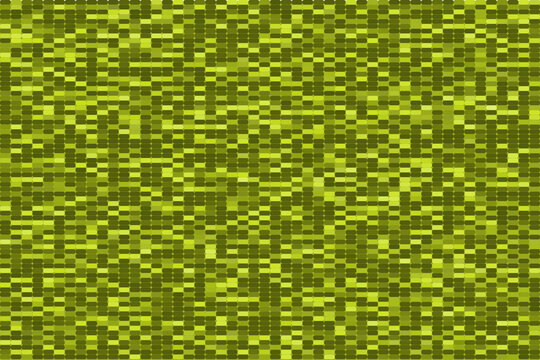 Abstract green pixel art texture with digital camouflage pattern