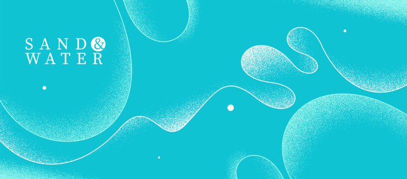 Curvy relaxing lines vector abstract background, creative concept of sea and ocean waves on a shore, calming shapes of waves over the sand wallpaper.