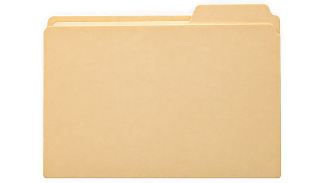Single manila file folder with tab for organization and storage