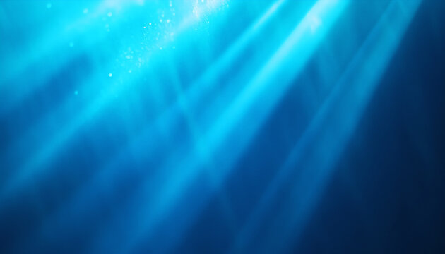 Sunlight Rays Piercing Through Blue Sky in a Bright Atmosphere