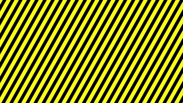 Industrial Yellow and Black Diagonal Caution Hazard Warning Line Seamless Motion Graphics Background Loop