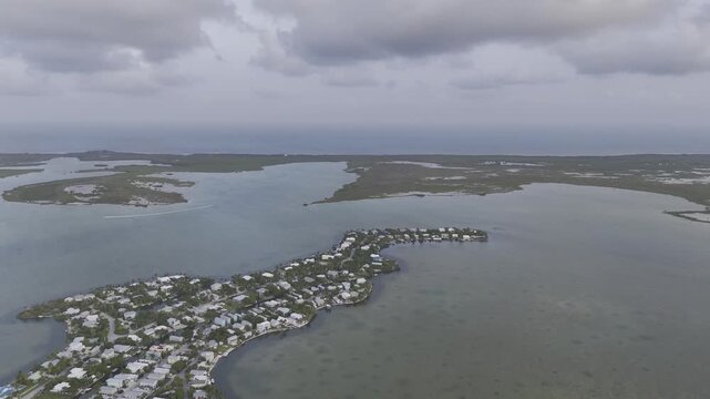 Key West, Florida, USA, aerial view of Overseas Highway, bridge, islands and turquoise waters. g.