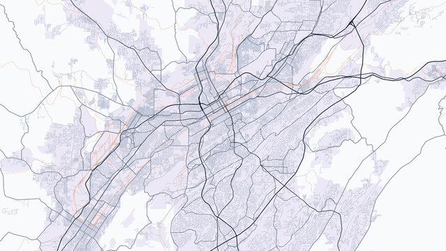 Birmingham Metro Alabama City Map Poster Minimalist Slate Style Wall Art