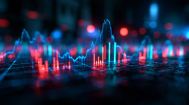 Stock Market Financial Trading Chart Graph Background