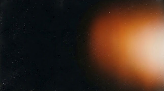Atmospheric Light Leak Overlay with Vintage Film Grain on Black Studio Background