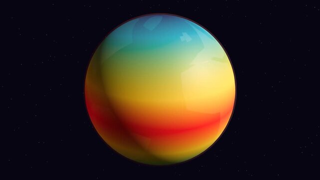 Earth globe with thermal heatmap representing climate change in space